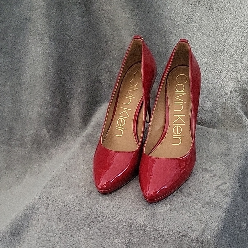 Calvin Klein Red Patent Heels